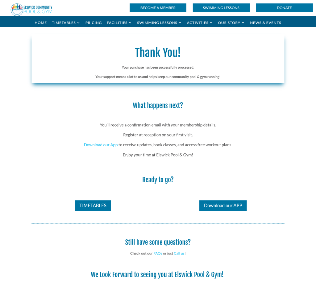 Thank-you page screenshot